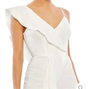 Mac Duggal Asymmetrical Ruffle Mini Cocktail Dress